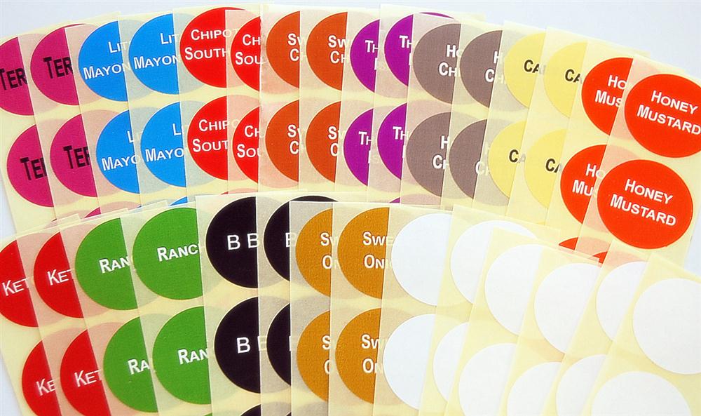 Sauce Bottle Labels 20 of each type (300) Sauce Bottle Labels
