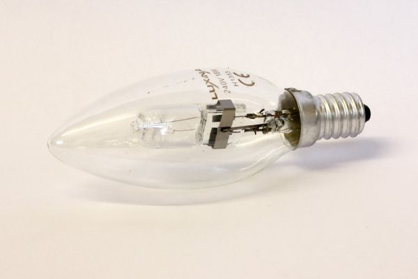 18Watt SES Clear Halogen Candle Bulb