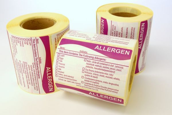 Allergen Labels 90x60mm