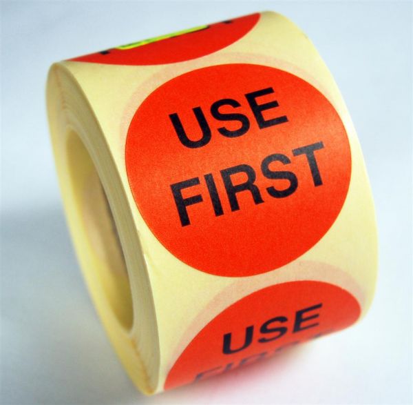 Use First Labels - (50mm) Peelable Adhesive 1000 labels per roll!