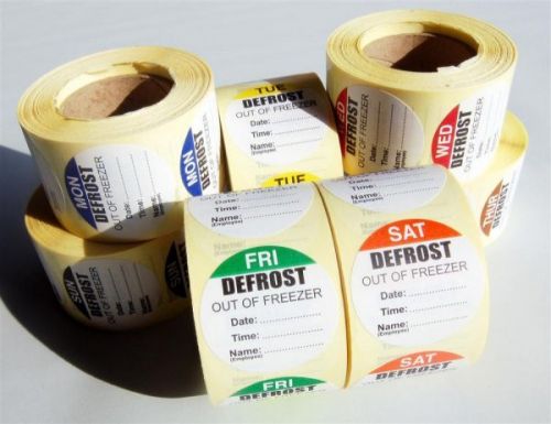 Defrost Labels - PERMANENT Adhesive 1000/roll