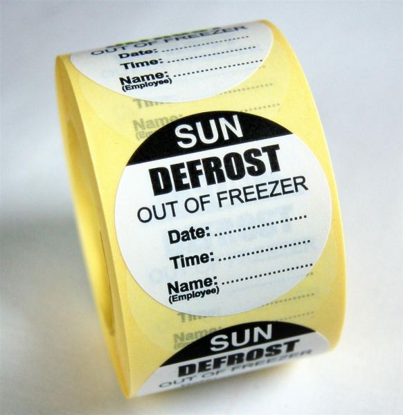 Defrost Labels - Sunday