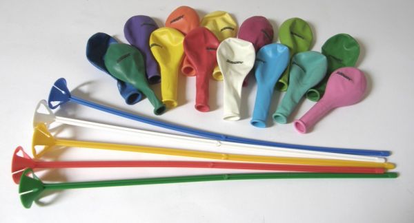 12-inch Double Sided (New Subway Logo) Balloons + Sticks