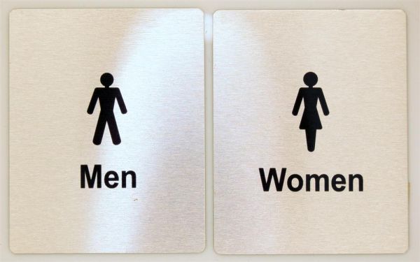 Generic Aluminium Men & Women's Toilet Sign Set (80 x 100mm)