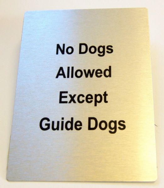 Generic Aluminium No Dogs Allowed Sign (100x140mm)