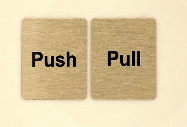 Generic Aluminium Push & Pull Sign Set (40 x 50mm)