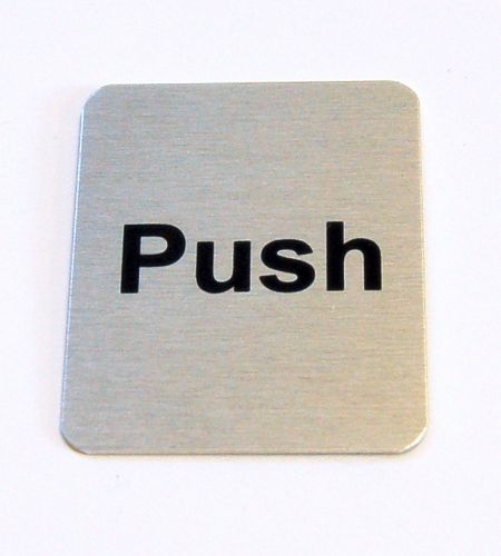 Generic Aluminium Push Sign (40 x 50mm)