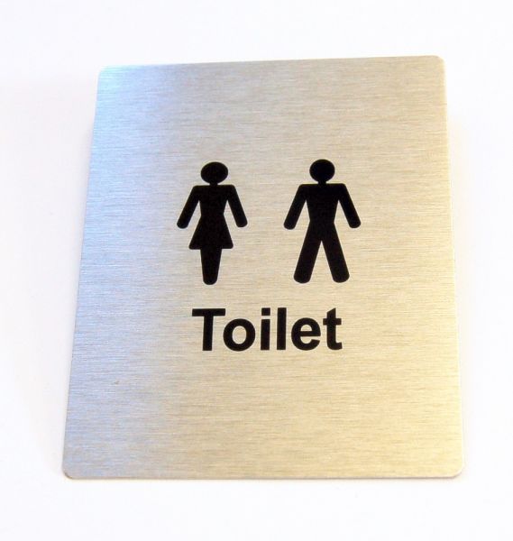 Generic Aluminium Toilet Sign (80 x 100mm)