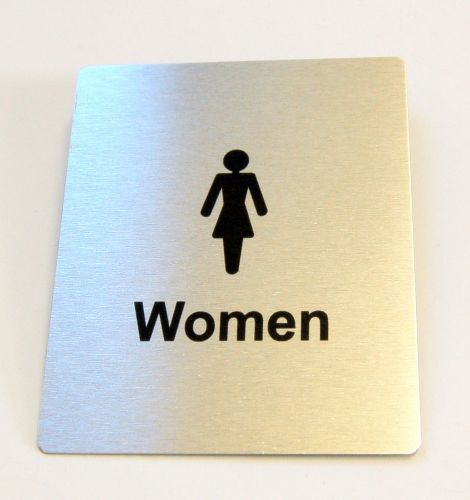 Generic Aluminium Women's Toilet Sign (80 x 100mm)