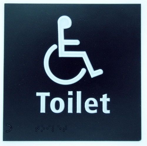 Generic Braille Disabled Toilet Sign (150 x 150mm)
