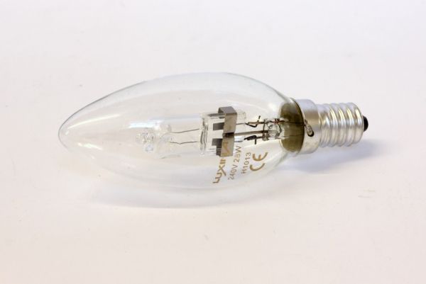 Luxina 28W SES Clear Halogen Candle Bulb
