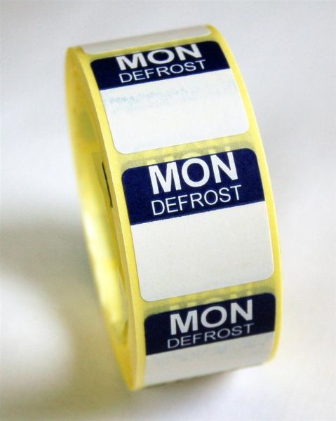 Mini Defrost Labels - Monday