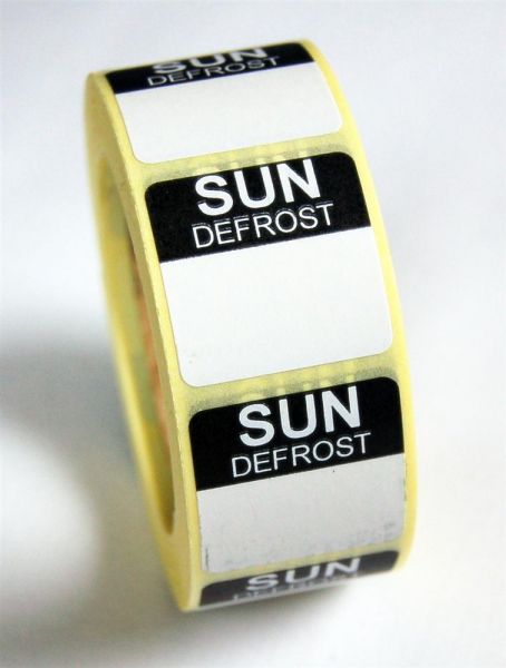 Mini Defrost Labels - Sunday