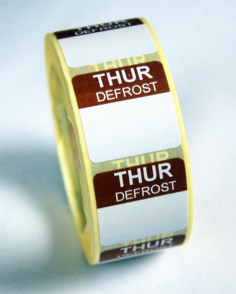 Mini Defrost Labels - Thursday