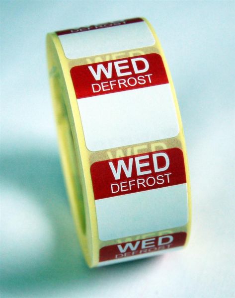 Mini Defrost Labels - Wednesday