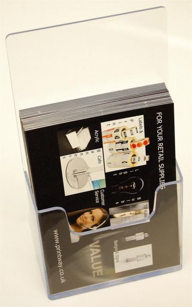 Single pocket 1/3 A4 menu dispenser + pen holder