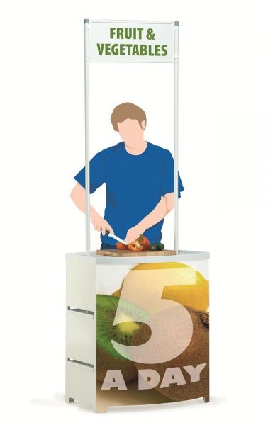 Wheeled Instore Promotion Unit - with header no graphics